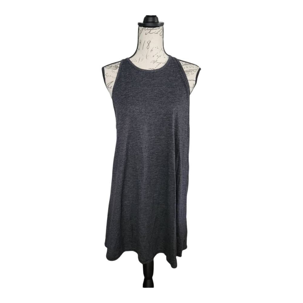 No Boundaries Ladies Size 11/13 Gray Swim Cover Racerback Tank Dress